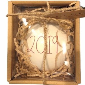2019 Christmas Tree Ornament, Gift Red & White new in box Rae Dunn